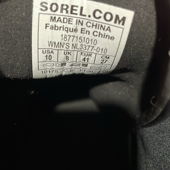 SOREL Buffalo Check Plaid Lexie Wedge Boots 10 Red Black - Picture 8 of 8